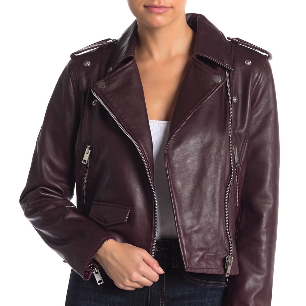 Walter Baker Allison 100% Leather Moto Jacket